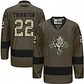 Glued Florida Panthers #22 Shawn Thornton Green Salute to Service NHL Jersey